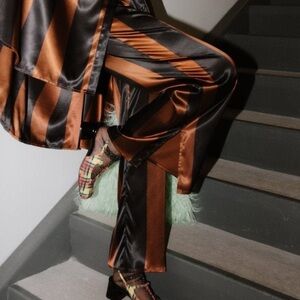 Dressed in LALA Black and Brown Striped Pants